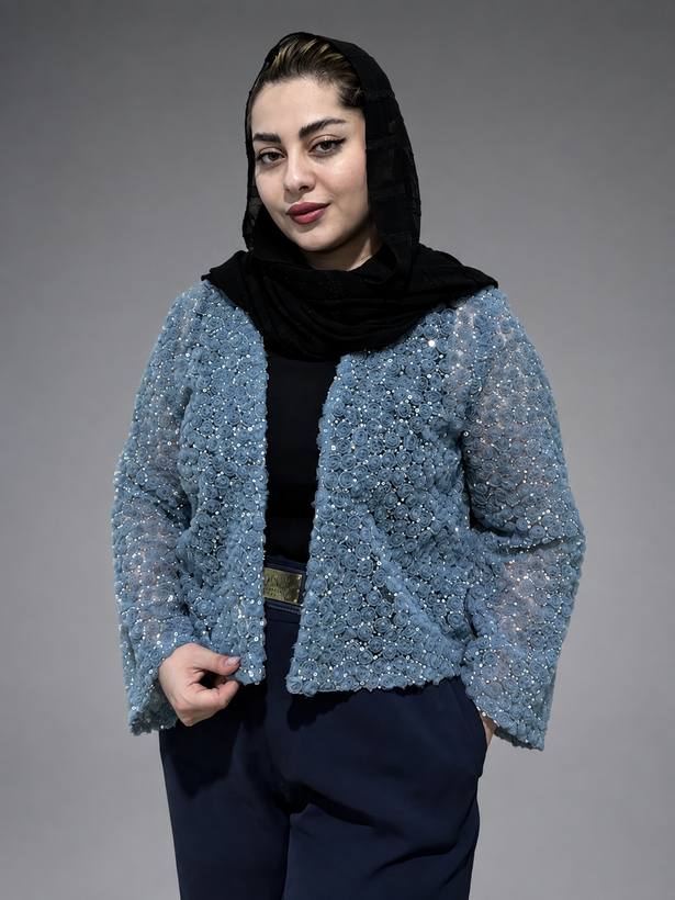 کت تور مجلسی آبی نفتی