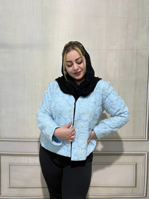 کت کرپ تور مجلسی آبی
