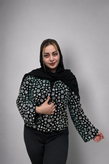 کت مخمل سنگ دوزی شده مجلسی سبز