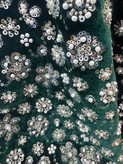 کت مخمل سنگ دوزی شده مجلسی سبز