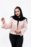 کت مخمل سنگ دوزی شده گلبهی